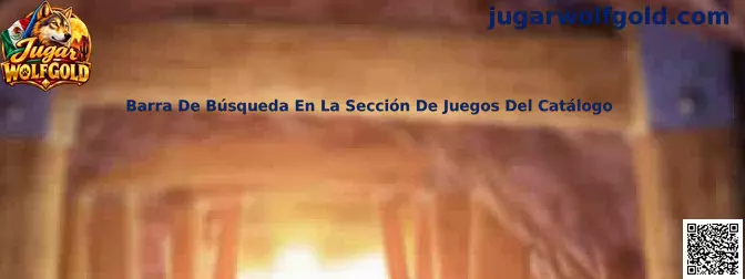 Ejemplo de barra de búsqueda en la sección de juegos del catálogo para localizar Wolf Gold
